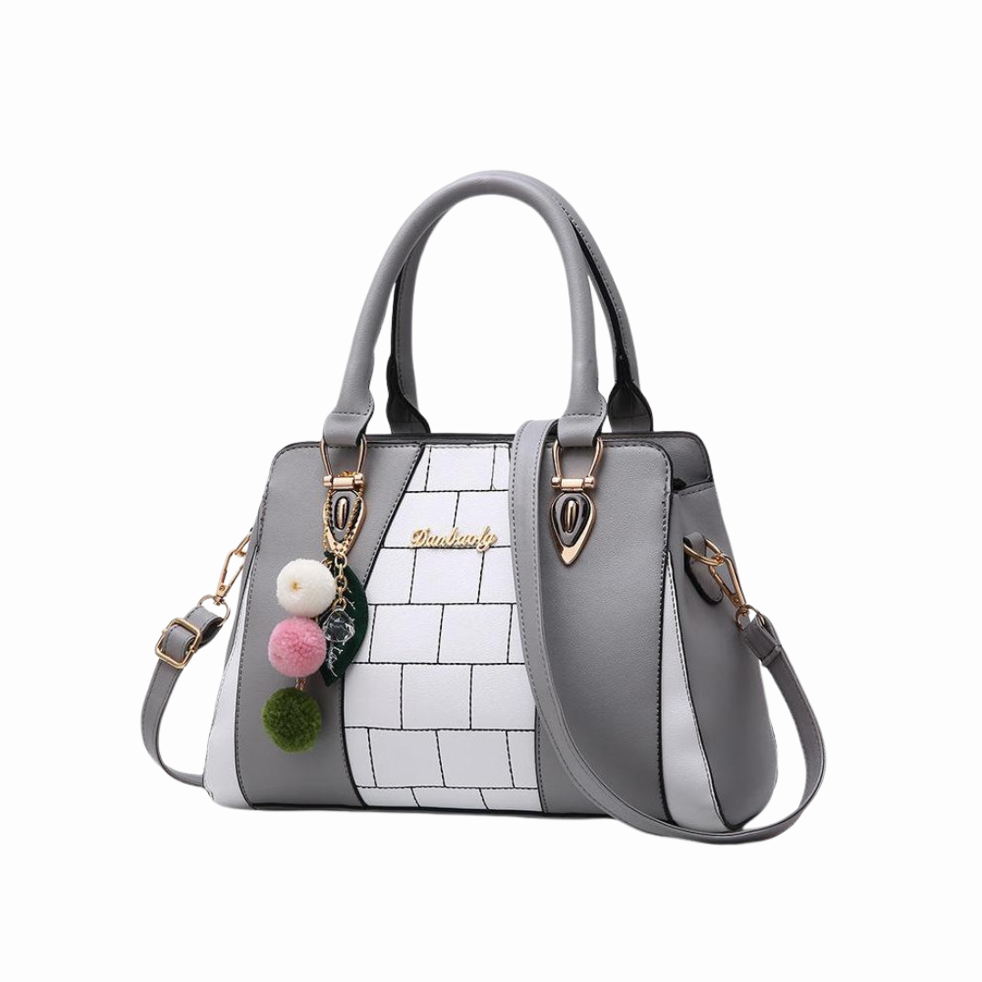 Grey Mosaic Satchel