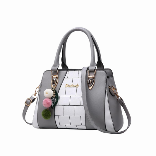 Grey Mosaic Satchel