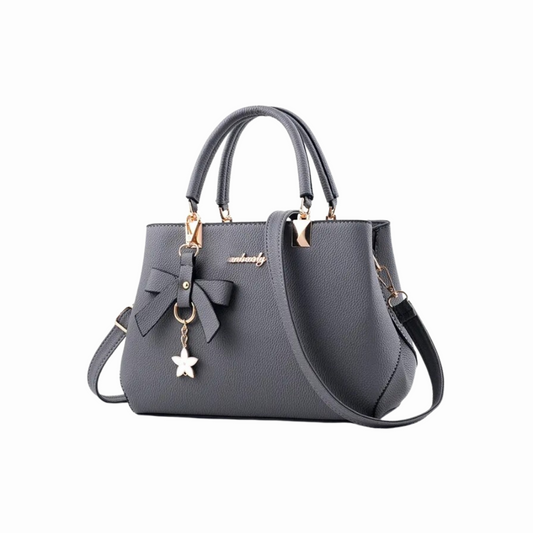 Charcoal Bow Charm Satchel